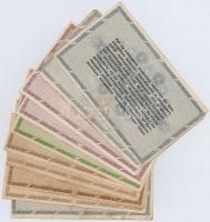 10db-os vegyes adópengő bankjegy tétel, közte kissé eltolódott nyomat T:III,III-