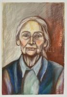 Finta Edit (1945 - ): Női portré. Pasztell, papír, 50×33 cm