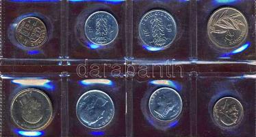 Belgium 1980. 50c-20Fr 2x 4klf pénz flamand és francia nyelven, forgalmi szettben T:BU