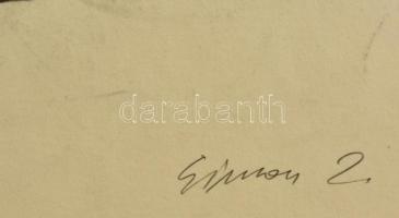 Simon Zoltán (1950-): Fekvő test. Ceruza, papír, jelzett, 32×48 cm