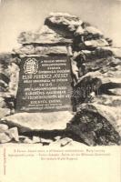 Tátra, A Ferenc József csúcs a milleniumi emléktáblával. Magyarország legmagasabb pontja / Franz-Josephs-Spitze mit der Millennar-Gedenktafel. Der höchste Gipfel Ungarns / Franz Joseph peak with the memorial plaque (EK)