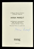 Anna Margit (1913-1991) aláírása kiállítási meghívőn