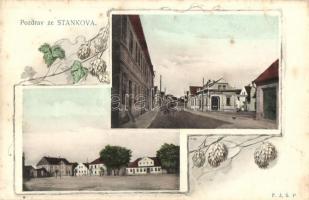 Stankov, Stankau; main square, Anna Lettlovás shop. Art Nouveau (lyuk / hole)