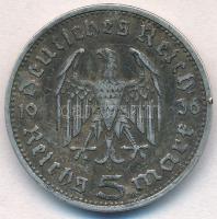 Német Harmadik Birodalom 1936A 5M Ag "Hindenburg" T:2,2- patina
German Third Reich 1936A ...