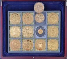 DN "Magyar Aranyóriások" aranyozott Cu utánveret sorozat 10db érme tanúsítvánnyal, benne &...