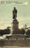 Moscow, Moscou; Vue du Monument au Poete Pouschkine / Pushkin statue (EK)