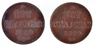 1848. 1kr Cu + 1849NB 1kr Cu T:1-,2 ph.
Adamo B1,1.1