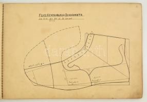 1938 Cipőszakrajzok (vázlatfüzetben), kb 60 db tus rajzzal, 29×42 cm (50×)