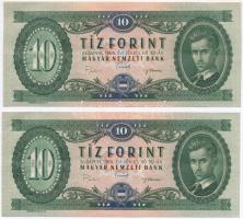 1969. 10Ft (2x) sorszámkövetők T:II-,III