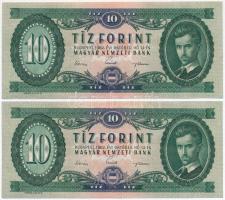 1962. 10Ft (2x) sorszámkövetők T:II