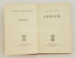 Zilahy Lajos: Versek. Zilahy Lajos Munkái I. Bp., é. n. Athenaeum. Kiadói aranyozott egészvászon köt...