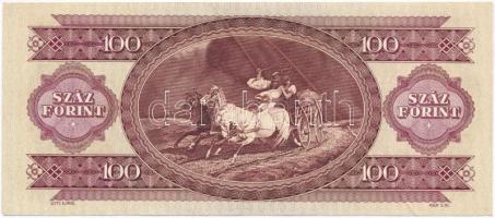1992. 100Ft papírráncból eredő nyomathibával T:II szép papír