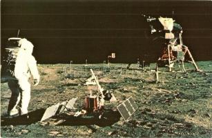 5 db MODERN megíratlan űrhajózás motívumlap: holdra szállás, rakétakilövés, Apollo 11 és 17, Farkas ...