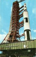 5 db MODERN megíratlan űrhajózás motívumlap: holdra szállás, rakétakilövés, Apollo 11 és 17, Farkas ...