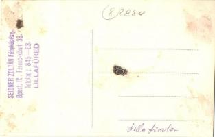 Lillafüred, fürdőzők csoportképe. Seidner Zoltán photo (ragasztónyom / glue mark)