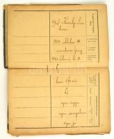 1889 Kitöltött cselédkönyv, okmánybélyeggel, 2 db ajánlólevéllel, Gróf Károlyi Sándorné és Gróf Káro...