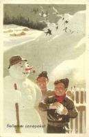 4 db MODERN szocialista újévi, húsvéti és karácsonyi üdvözlőlap / 4 MODERN socialist New Year, Easter and Christmas greeting cards