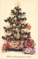 4 db MODERN szocialista újévi, húsvéti és karácsonyi üdvözlőlap / 4 MODERN socialist New Year, Easte...