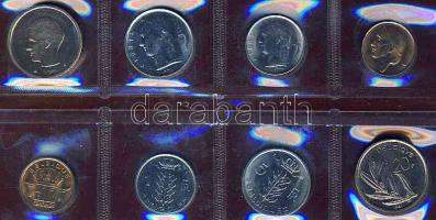 Belgium 1981. 50c-20Fr 2x 4klf pénz flamand és francia nyelven, forgalmi szettben T:BU