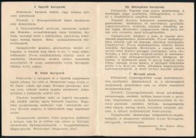cca 1935-1940 Harcgáz betegségek elsősegély táblázata, Magyar Vöröskereszt Egylet