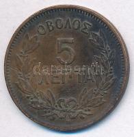 Görögország 1869. 5L Cu "I. György" T:2 
Greece 1869. 5 Lepta Cu "George I" C:X...