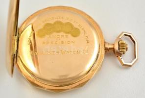 cca 1940 Tavannes 14k arany svájci zsebóra. Dupla arany fedéllel, működő szerzettel, törött üveggel,...