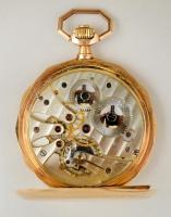 cca 1940 Tavannes 14k arany svájci zsebóra. Dupla arany fedéllel, működő szerzettel, törött üveggel,...