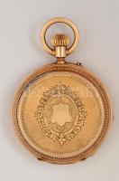 cca 1900 Anker járatos, 15 köves 14K arany női 
 zsebóra. Dupla arany fedéllel, működő szerzettel, ...