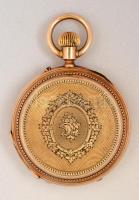 cca 1900 Anker járatos, 15 köves 14K arany női 
 zsebóra. Dupla arany fedéllel, működő szerzettel, ...