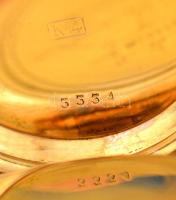 cca 1900 Anker járatos, 15 köves 14K arany női 
 zsebóra. Dupla arany fedéllel, működő szerzettel, ...