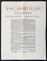 cca 1920-1930 PAC Sporttelep teniszverseny meghívása, kirándulásra