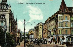 Budapest II. Margit körút, Margit Park kávéház, villamosok