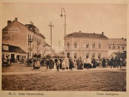cca 1910 Pöstyénfürdő látnivalóit bemutató képes leporelló, 18 db képpel, borító nélkül