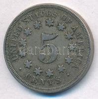Amerikai Egyesült Államok 1867. 5c Cu-Ni Shield Nickel T:2,2- USA 1867. 5 Cents Cu-Ni Shield Nickel C:XF,VF Krause KM#97