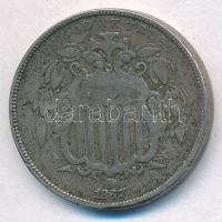 Amerikai Egyesült Államok 1867. 5c Cu-Ni "Shield Nickel" T:2,2-
USA 1867. 5 Cents Cu-Ni &...