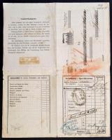 1853 Bécs (Wien), Ausschl. Pr. Kaiser-Ferdinands-Nordbahn által kiállított vasúti fuvarlevél / railw...