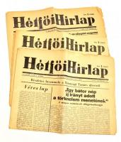 1956 Hétfői Hírlap, A Hazafias Népfront 3 száma a forradalom híreivel, október 15., október 22., október 29.