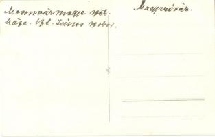 Magyaróvár, Mosonmagyaróvár; Vármegyeháza, utcakép, Nepomuki Szent János szobor. photo