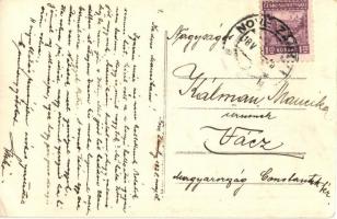 1928 Érsekújvár, Nové Zamky; Római katolikus templom, utcakép / street view, church. photo (EK)