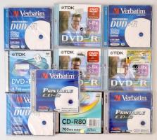 Verbatim és TDK bontatlan DVD és CD, összesen:10 db