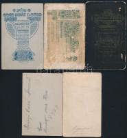 cca 1870-1910 5 db keményhátú fotó, közte az egyik Eugénia felirattal, 10x6 cm