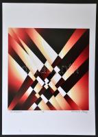 Marosi György (1964- ): Tűz. Elektrográfia, papír, jelzett, számozott (4/6), 28×28 cm