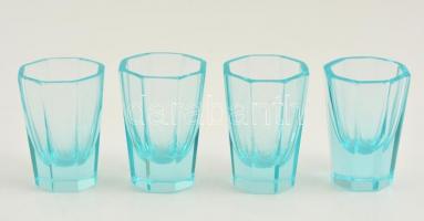 Moser kupicás poharak ( 4db), jelzés nélkül, hibátlan, m:6,5 cm (4×)