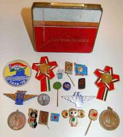 16db modern kitűző, jelvény + 3db régi érem, kitűző, irredenta, Eucharisztikus Kongresszus, Ungvár T:1,2