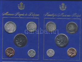 Belgium 1975. 25c-10Fr 2x 5klf pénz flamand és francia nyelven, forgalmi szettben T:BU