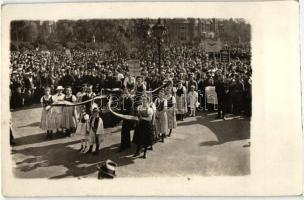 Budapest XIV. Városliget, Washington szobor irredenta koszorúzása, Erdélyi Sasok Testvériség Munkás-Szövetség. photo (EK)