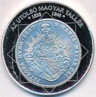 DN "A magyar nemzet pénzérméi - Az utolsó magyar tallér 1835-1848" Ag emlékérem tanúsítvánnyal (15g/0.333/35mm) T:PP fo.