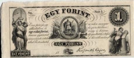 Emigrációs "Kossuth bankó" 18.. 1Ft "A" sorozatbetűvel T:I