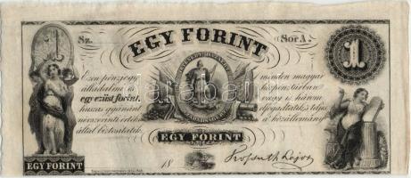 Emigrációs "Kossuth bankó" 18.. 1Ft "A" sorozatbetűvel T:I