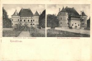 Küküllővár, Cetatea de Balta; Gróf Haller Jenő várkastélya. Jeremiás Áron kiadása / castle (b)